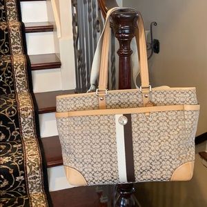 Coach tote with Coach signature canvas